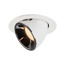LED Ceiling recessed luminaire NUMINOS® GIMBLE L, 2700K, 20°, white/chrome