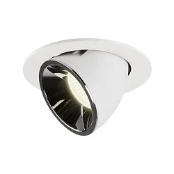 LED Ceiling recessed luminaire NUMINOS® GIMBLE L, 4000K, 20°, white/chrome