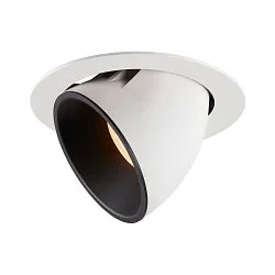 LED Ceiling recessed luminaire NUMINOS® GIMBLE XL, 2700K, 55°, white/black