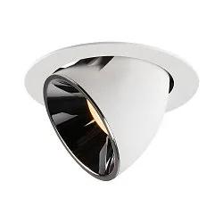 LED Ceiling recessed luminaire NUMINOS® GIMBLE XL, 3000K, 40°, white/chrome