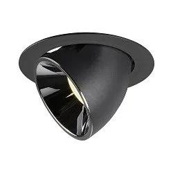 LED Ceiling recessed luminaire NUMINOS® GIMBLE XL, 4000K, 20°, black/chrome