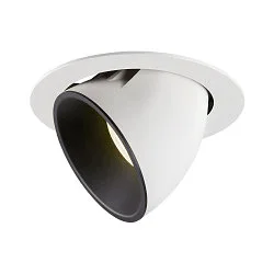 LED Ceiling recessed luminaire NUMINOS® GIMBLE XL, 4000K, 20°, white/black