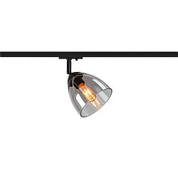 1-phase spot PARA CONE GL GU10, transparent, black