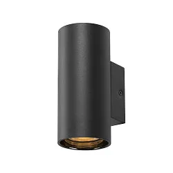 wall luminaire ASTO TUBE down, 1 flame, cylindrical, rigid GU10 IP20, black dimmable