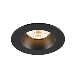 ceiling recessed luminaire NEW TRIA® 68 round IP20 / IP65, black dimmable