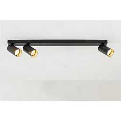ceiling luminaire KAMI 3 flames GU10 IP20, gold, black