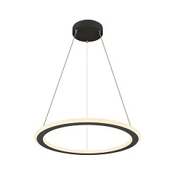 pendant luminaire ONE FLAT PD SINGLE PHASE CCT Switch, ring shape IP20, black matt dimmable