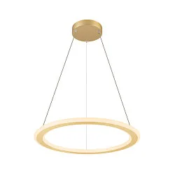 pendant luminaire ONE FLAT PD SINGLE PHASE CCT Switch, ring shape IP20, brass dimmable