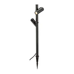 gorund spike luminaire HELIA SLIM POLE DOUBLE IP65, black
