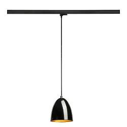 3-phase pendant luminaire PARA CONE 14 GU10 IP20, black dimmable