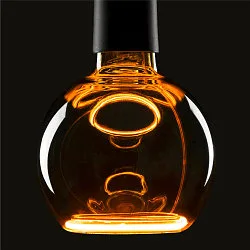 filament lamp FLOATING GLOBE 125 - SMOKEY BLACK- PHASE G125 matt E27 6W 220lm 1900K 330° dimmable