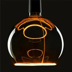 LED lamp FLOATING GLOBE 200 - SMOKEY BLACK- PHASE G200 matt E27 6W 300lm 1900K 330° dimmable