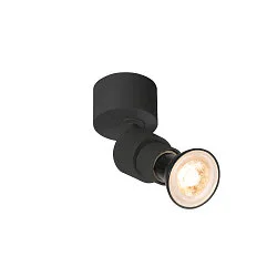 wall and ceiling luminaire PURI 2.0 BASIC STANDARD standard, round GU10 IP20, black dimmable