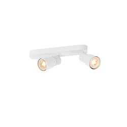 wall and ceiling luminaire PURI 2.0 - DOME 2 flames, asymmetrical GU10 IP20, white dimmable
