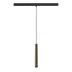 pendant luminaire GRIP! S 48V DALI DTW for VDU workstation, DALI controllable, Dim-To-Warm IP20, bronze, mat dimmable