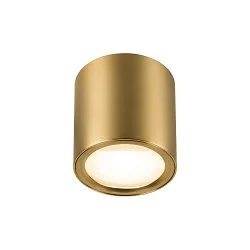 ceiling luminaire OCULUS PHASE DTW round, Dim-To-Warm, adjustable, with lens optics IP20, brushed brass dimmable