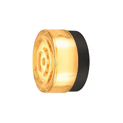 wall and ceiling luminaire CYFT WAVE IP65, amber, black, lacquered dimmable