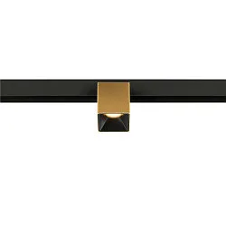 track spot FIXT-IT! round, surface-mounted version, suitable for VDU workstation IP20, gold, black, lacquered dimmable