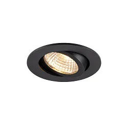 ceiling recessed luminaire NEW TRIA® 68 AIRTIGHT suitable for VDU workstation IP23, black, lacquered dimmable