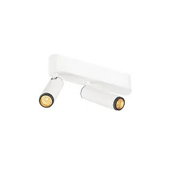 ceiling luminaire GRIP!S DOUBLE suitable for VDU workstation IP20, black, white, lacquered dimmable