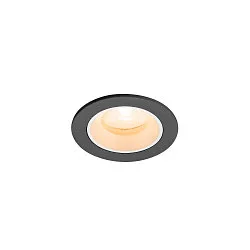 ceiling recessed luminaire NUMINOS® XS round, suitable for VDU workstation IP20, black, white, lacquered dimmable