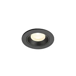 ceiling recessed luminaire NUMINOS® XS round, suitable for VDU workstation IP20, black, lacquered dimmable