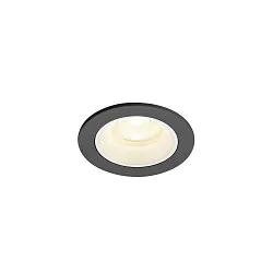 ceiling recessed luminaire NUMINOS® XS round, suitable for VDU workstation IP20, black, white, lacquered dimmable