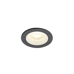 ceiling recessed luminaire NUMINOS® XS round, suitable for VDU workstation IP20, black, white, lacquered dimmable