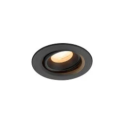 ceiling recessed luminaire NUMINOS® MOVE XS round, suitable for VDU workstation IP20, black, lacquered dimmable