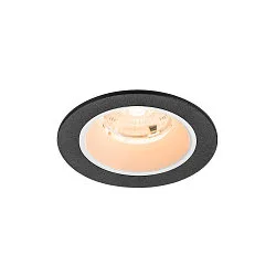 ceiling recessed luminaire NUMINOS® S round, suitable for VDU workstation IP20, black, white, lacquered dimmable