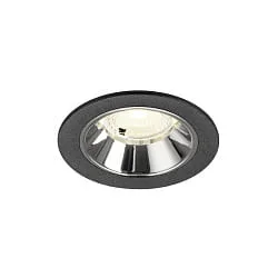 ceiling recessed luminaire NUMINOS® S suitable for VDU workstation IP20, chrome, black dimmable