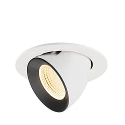 recessed spotlight NUMINOS® GIMBLE L swivelling, suitable for VDU workstation IP20, black, white dimmable