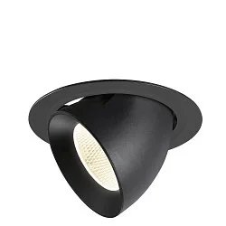 ceiling recessed luminaire NUMINOS® GIMBLE XL suitable for VDU workstation IP20, black, lacquered dimmable