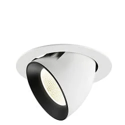 recessed spotlight NUMINOS® GIMBLE XL swivelling, suitable for VDU workstation IP20, black, white dimmable