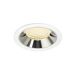 ceiling recessed luminaire NUMINOS® XL suitable for VDU workstation IP20, chrome, white dimmable