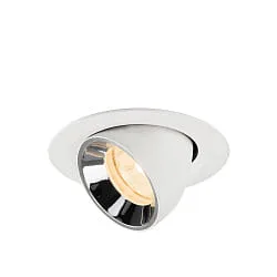 recessed spotlight NUMINOS® GIMBLE XS swivelling, suitable for VDU workstation IP20, chrome, white dimmable