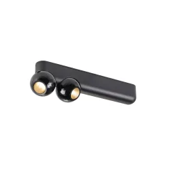 wall and ceiling luminaire DYSKO CW DOUBLE PHASE 2700K 2 flames, adjustable IP20, black dimmable
