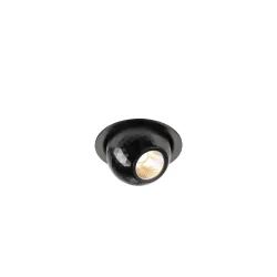 recessed spotlight DYSKO DL ROUND PHASE 2700K round, adjustable, ball shaped IP20, black dimmable