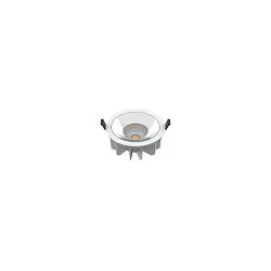 ceiling recessed luminaire DOWNLIGHT P 165 ON-OFF rigid, impact resistant, multipower, wired through IP54, white 