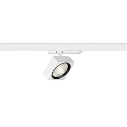 3-phase spot EURO CUBE 2 L PHASE flat, square, UGR < 19, cardanic IP20, black, white dimmable