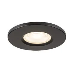 ceiling recessed luminaire UNIVERSAL DOWNLIGHT FIX with cover IP65, black dimmable