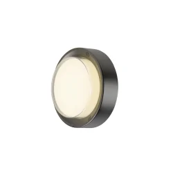 outdoor wall luminaire AINOS SLIDE WL PHASE CCT round, CCT Switch IP65, black dimmable