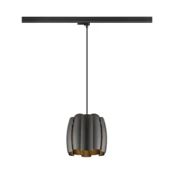 3-phase pendant luminaire HAVEN 25 with lamp socket E27 IP20, black