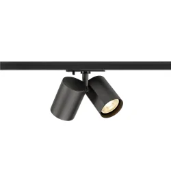 1-phase spot BIMA 2.0 1PH DOUBLE QPAR51 2 flames, cardanic, with lamp socket GU10 IP20, black