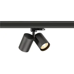 3-phase spot BIMA 2.0 3PH DOUBLE QPAR51 2 flames, cardanic, with lamp socket GU10 IP20, black