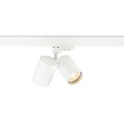 3-phase spot BIMA 2.0 3PH DOUBLE QPAR51 2 flames, cardanic, with lamp socket GU10 IP20, white