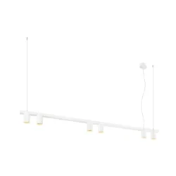 pendant luminaire PENDELLEUCHTE ENOLA 2.0 M PD SIX LONG QPAR51 6 flames, long, with lamp socket GU10 IP20, white