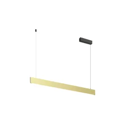 pendant luminaire LINIUS 120 PD DALI ROSETTE DALI controllable, with canopy IP20, brass dimmable