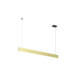 pendant luminaire LINIUS 120 PD DALI RECESSED built-in version, DALI controllable IP20, brass dimmable