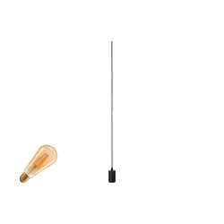 pendant luminaire FITU PD SET set of 1, with lamp socket, with canopy E27 IP20, black dimmable